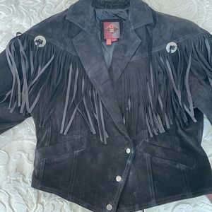 Vintage Suede Jacket with tassels